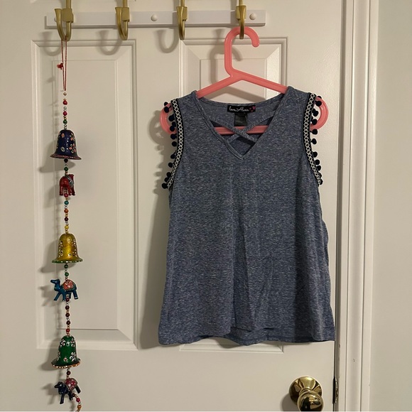 Love, Alexa- Girls PomPom Tank - Picture 4 of 5